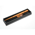 Wooden Brown Chopsticks w/Resting Cradle in Cardboard Box